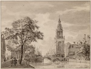De Torensluis e la Jan Rodenpoortstoren. Disegno. Amsterdam, Archivio della città di Amsterdam